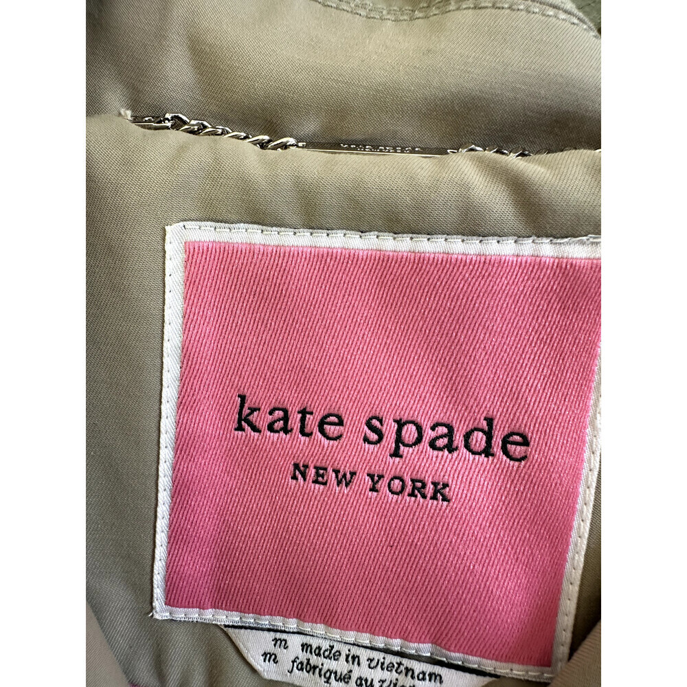 Kate Spade New York Women's Hooded Cotton-Blend Trench Coat size M $400 - Picture 6 of 14